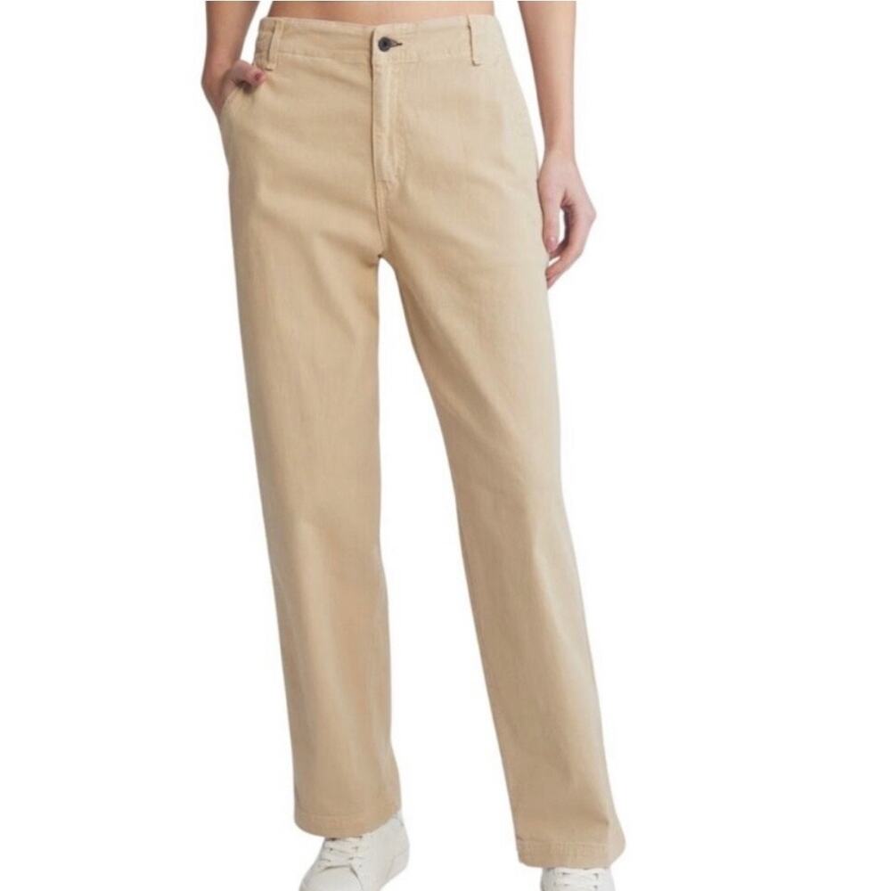 The Great NWT The Chino Ranger 100% Cotton Khaki Pants Size 30 High Rise Cropped